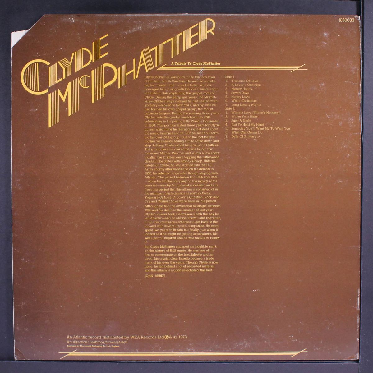 a tribute to clyde mcphatter by CLYDE MCPHATTER