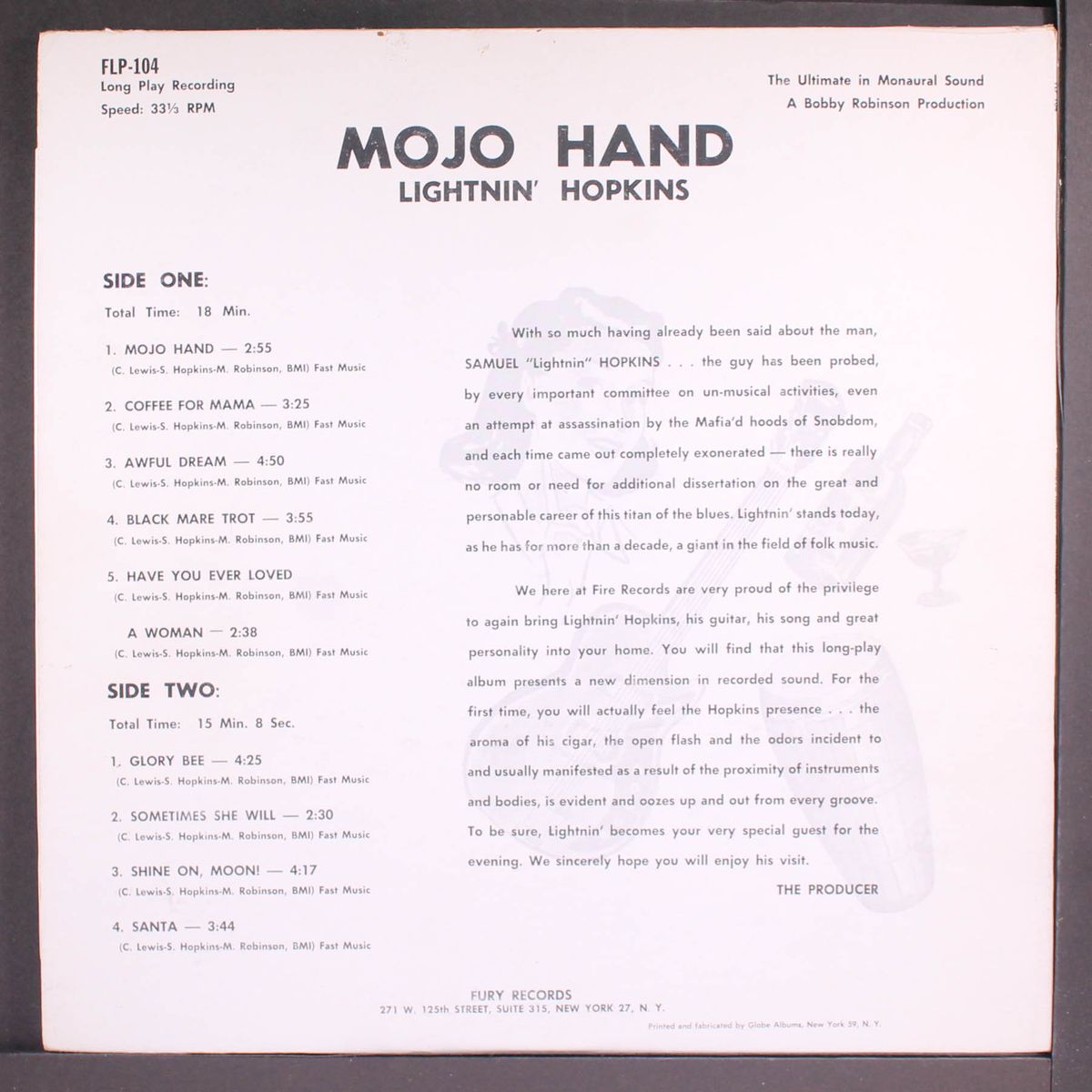 mojo hand by LIGHTNIN' HOPKINS