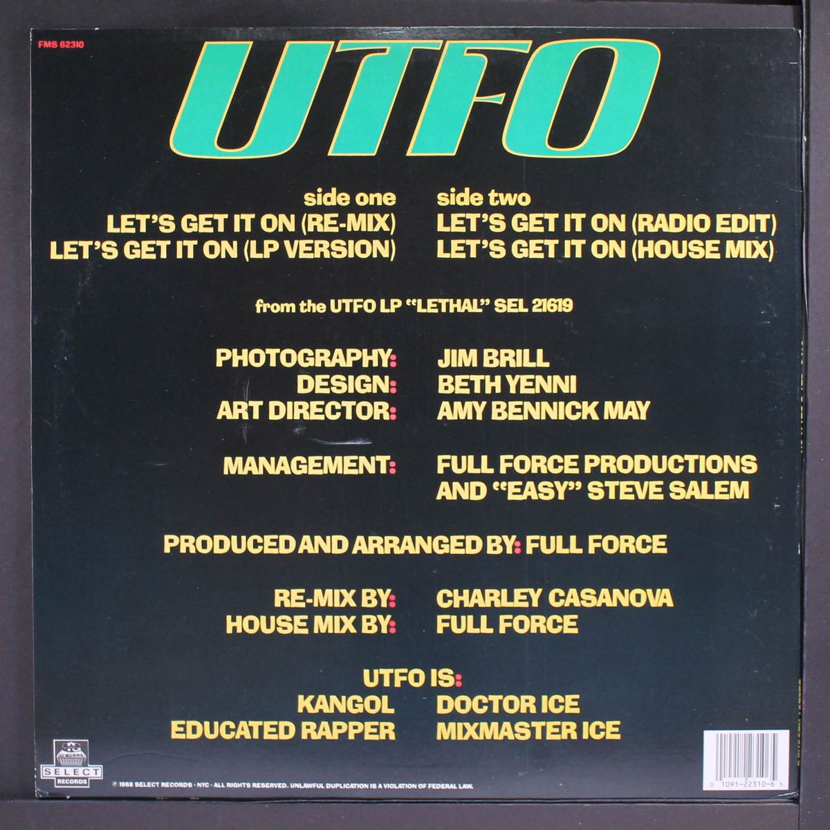 let's get it on by UTFO