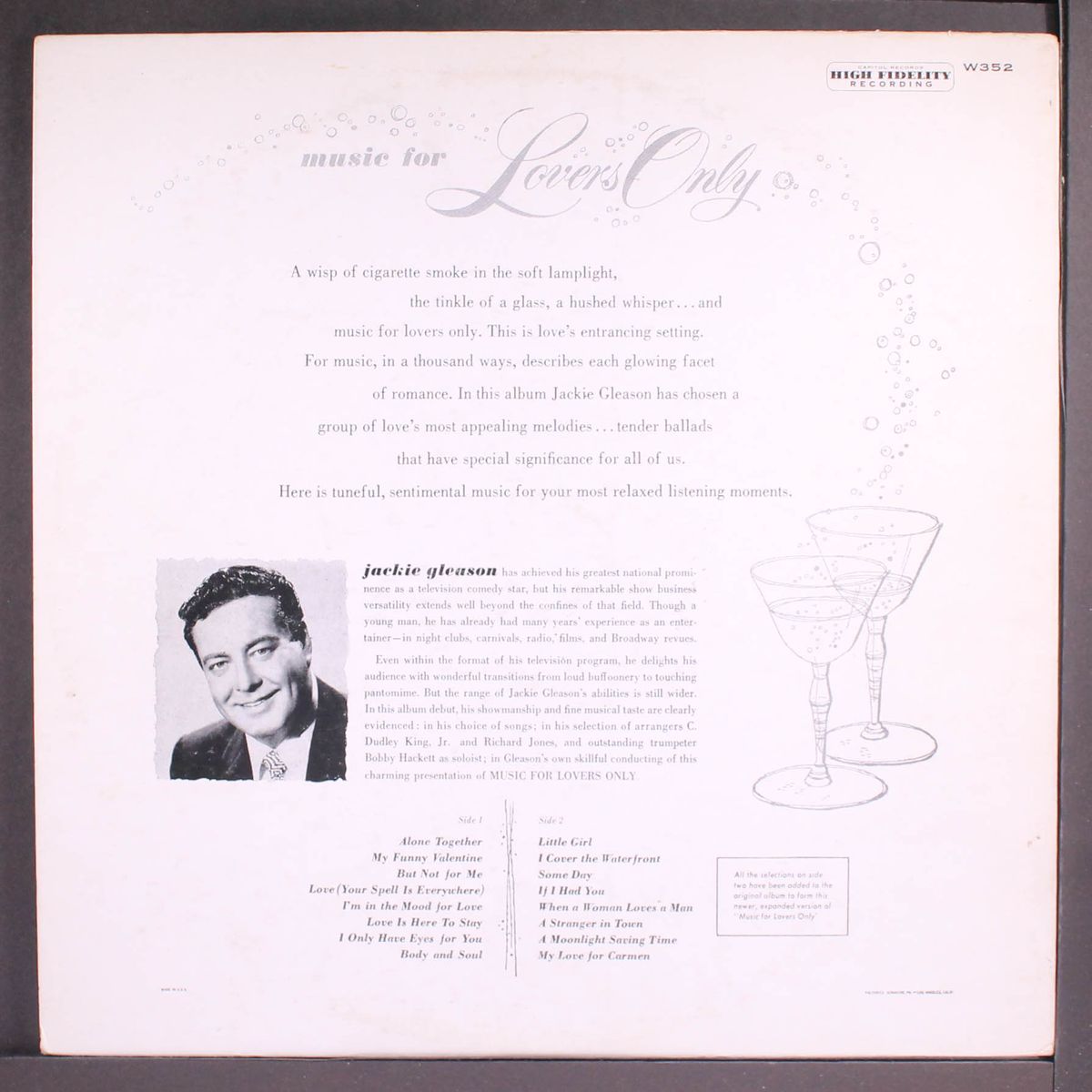 presents music for lovers only by JACKIE GLEASON