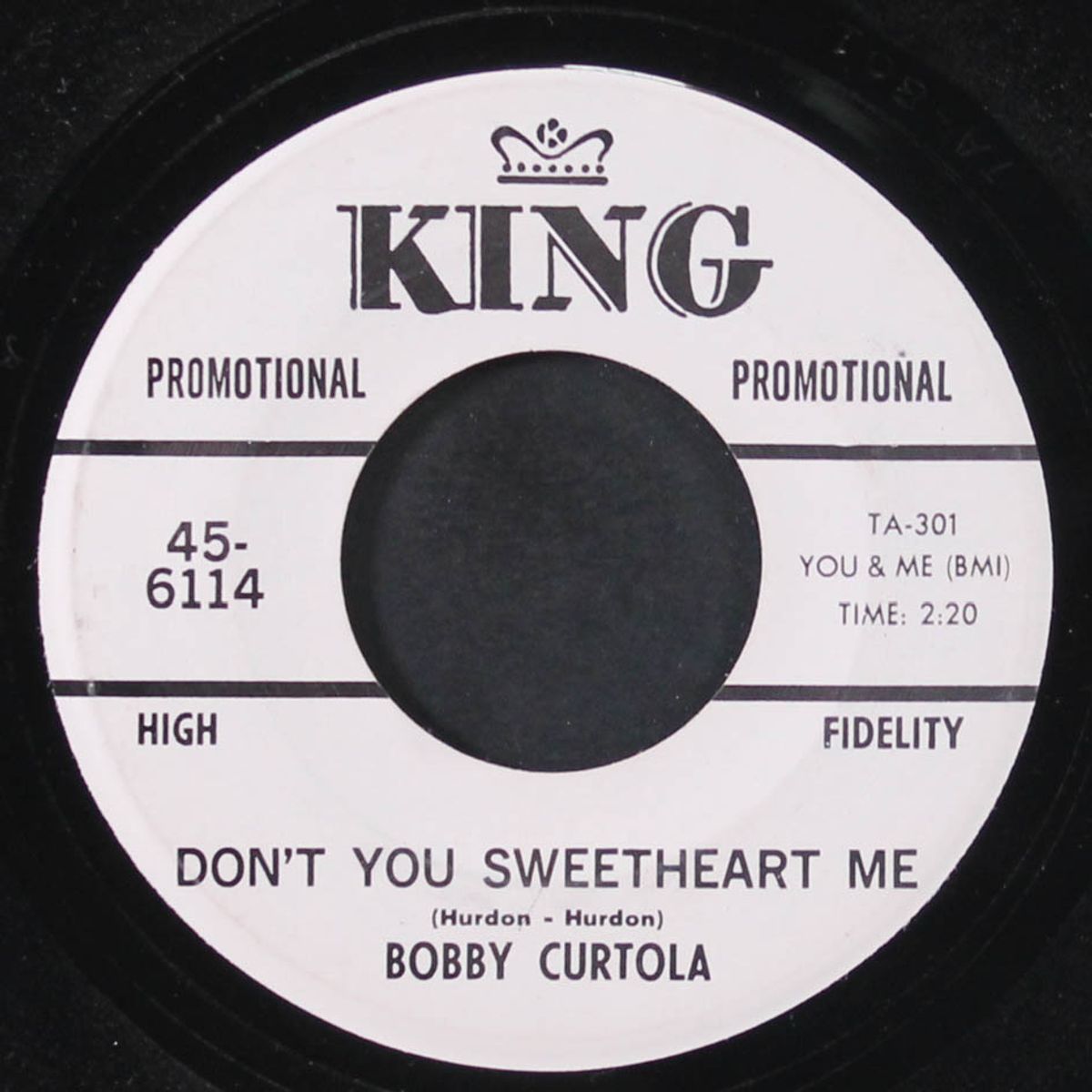 indian giver / don't you sweetheart me by BOBBY CURTOLA