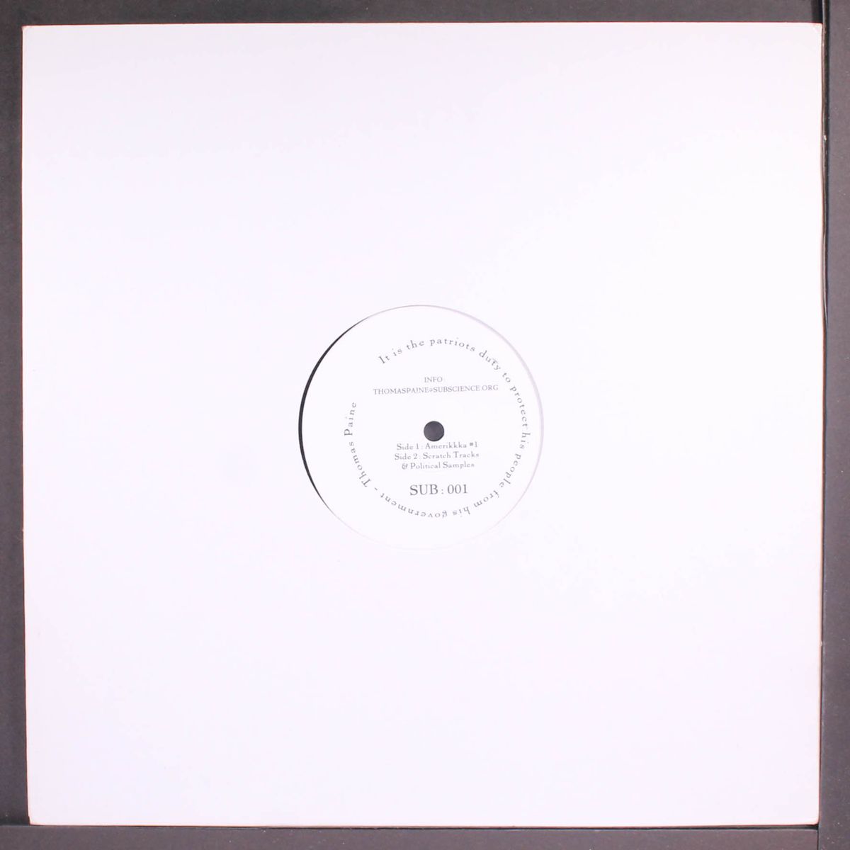 amerikkka #1 / scratch tracks by THOMAS PAINE