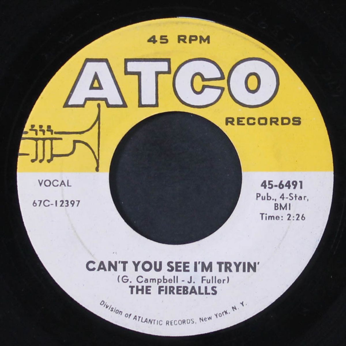 bottle of wine / can't you see i'm tryin' by FIREBALLS