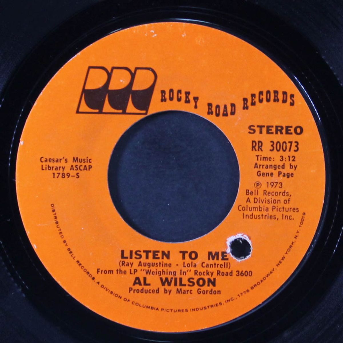 show and tell / listen to me by AL WILSON