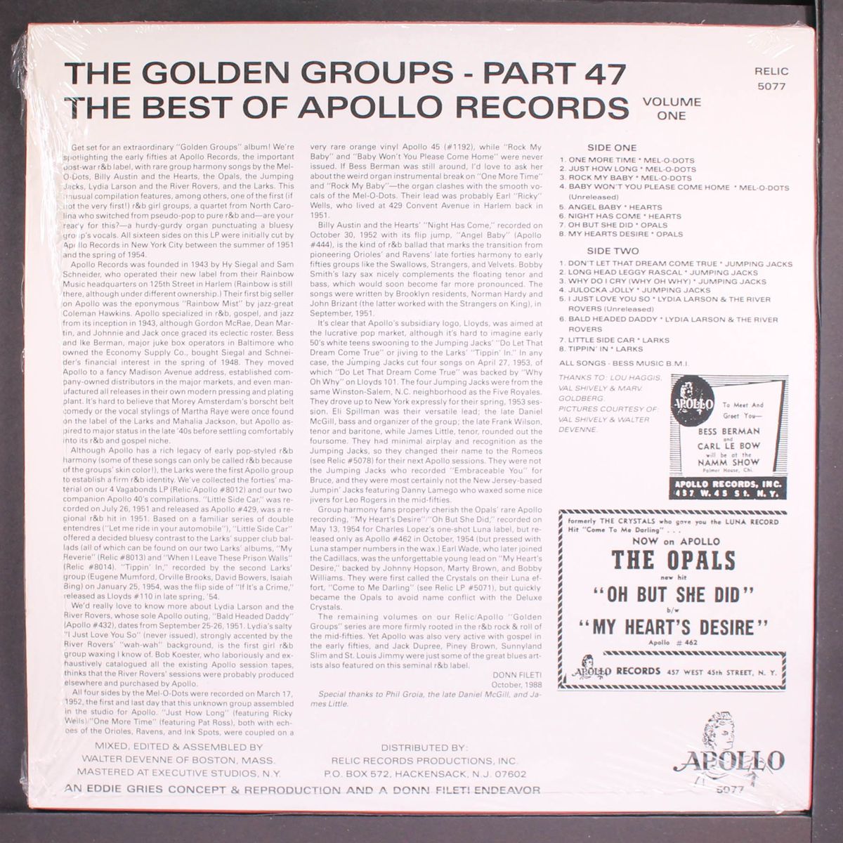 golden groups vol. 47 apollo records, vol. 1 by VARIOUS