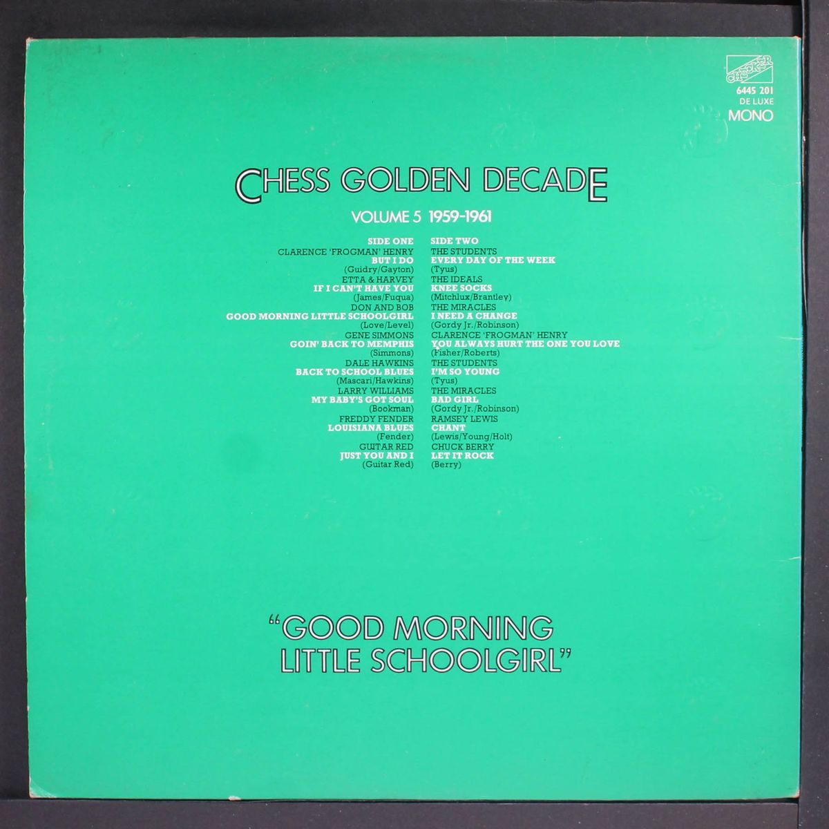 chess golden decade, vol. 5: good morning little schoolgirl (1959-61) by VARIOUS