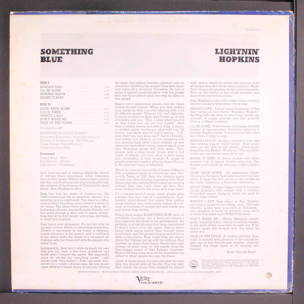 something blue by LIGHTNIN' HOPKINS