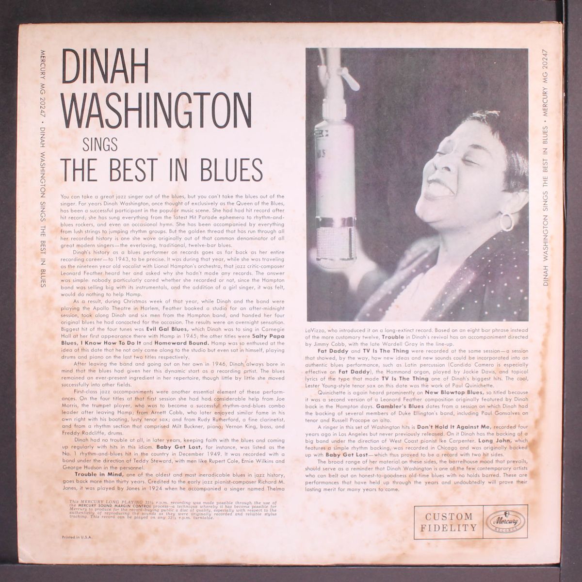 the best in blues by DINAH WASHINGTON