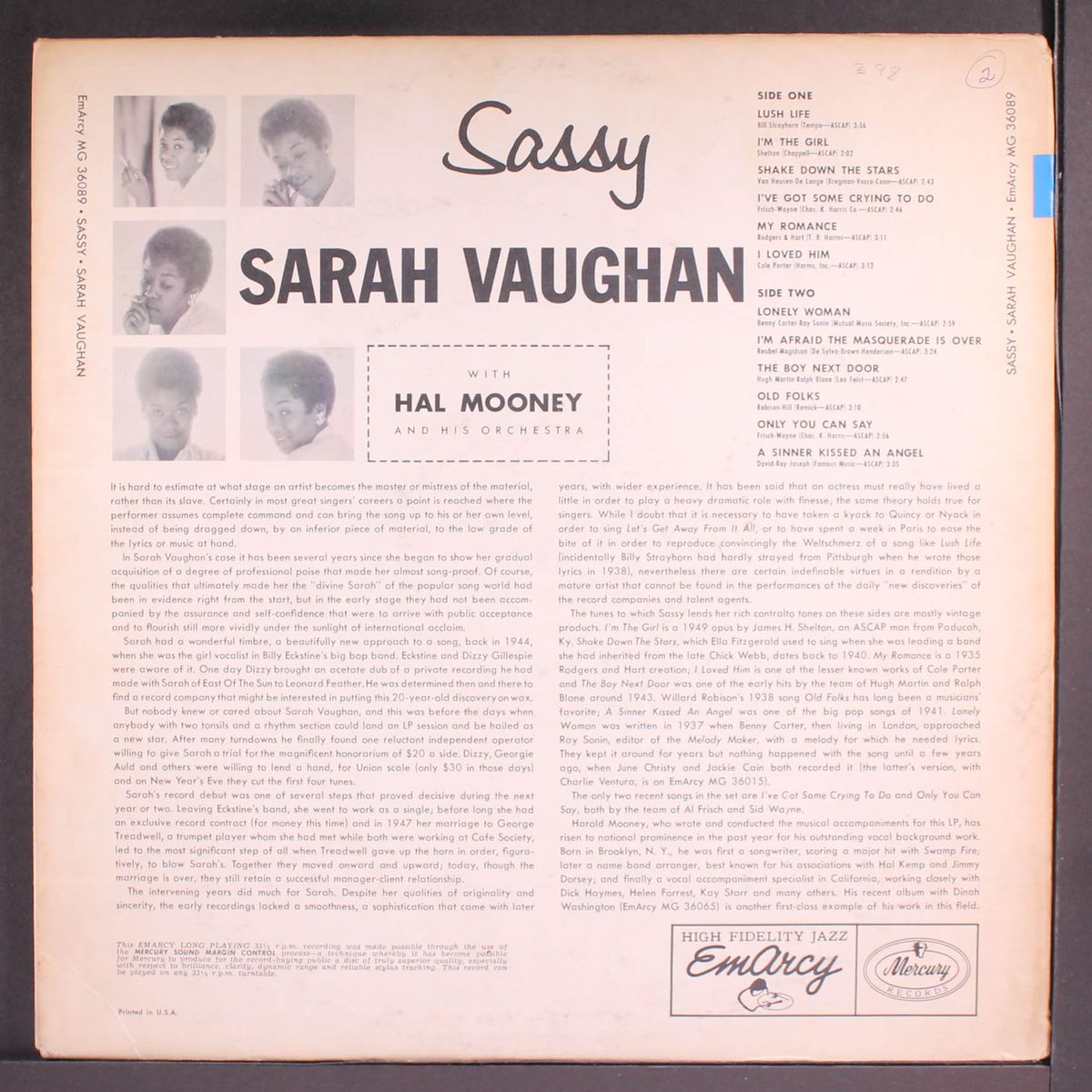 sassy by SARAH VAUGHAN