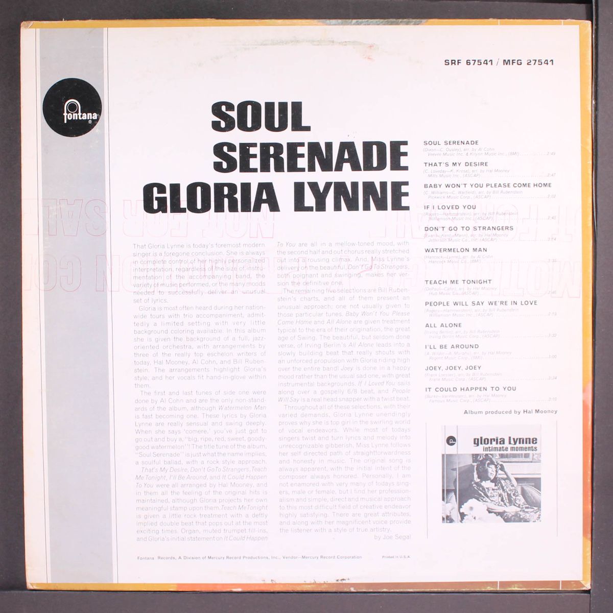 soul serenade by GLORIA LYNNE