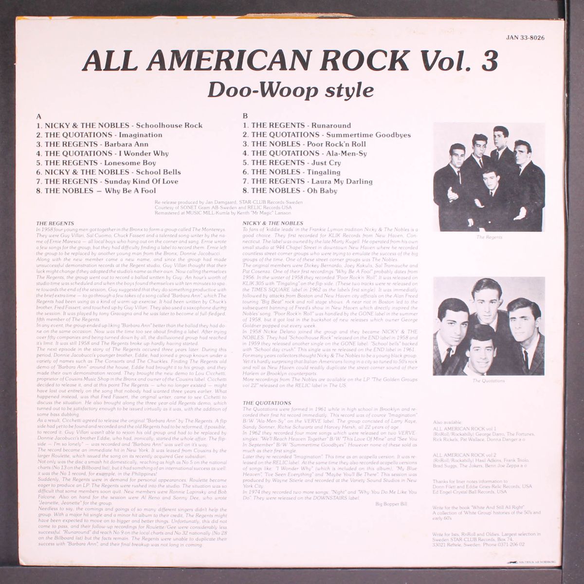 all american rock, vol. 3, doo-wop style by VARIOUS
