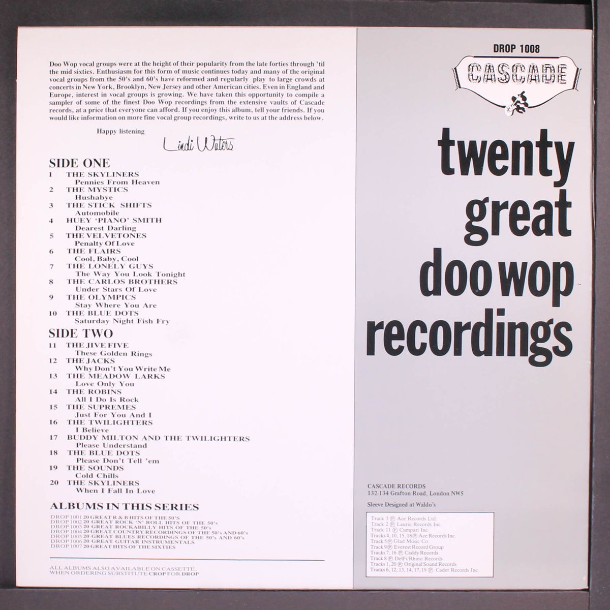 20 great doo wop recordings by VARIOUS