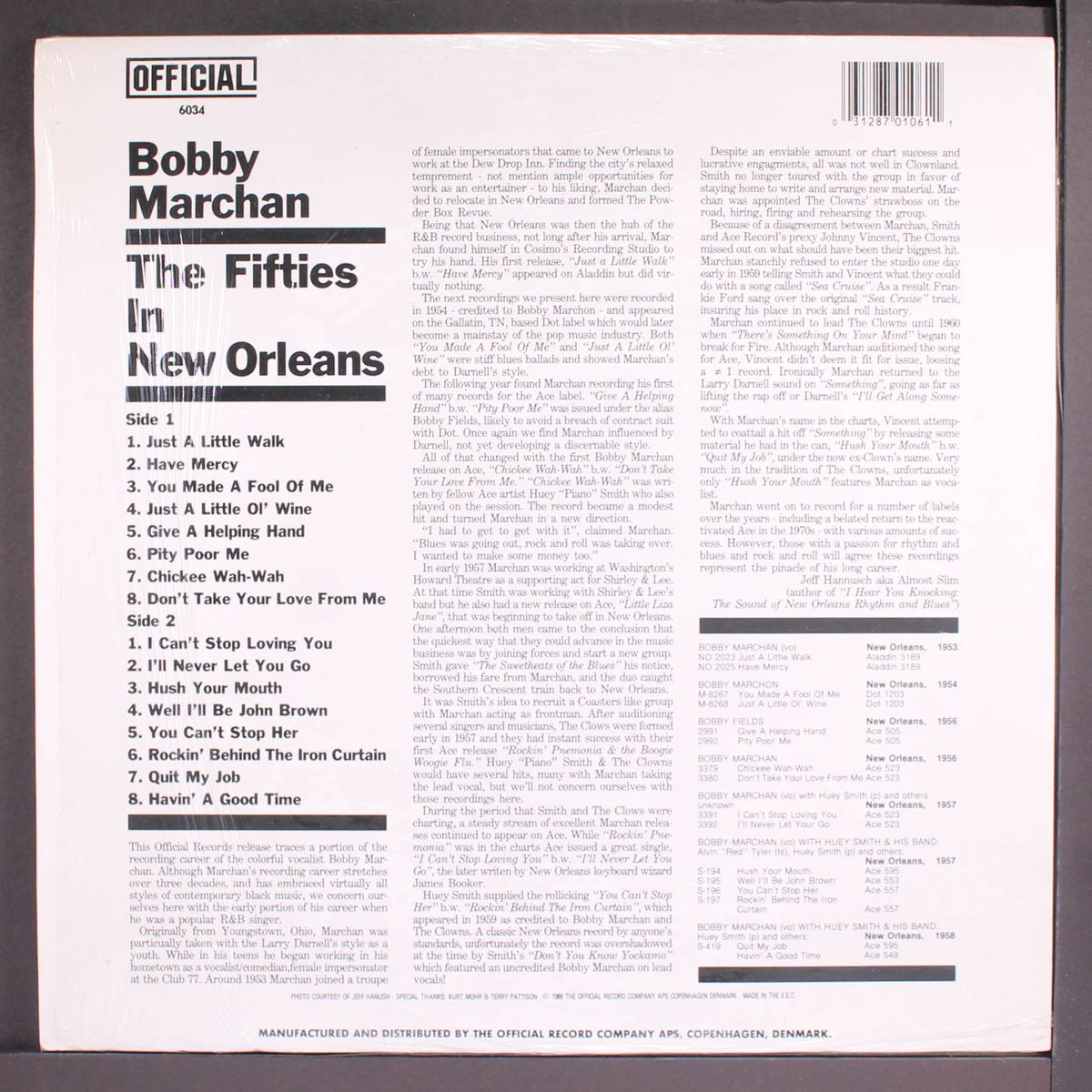 the fifties in new orleans by BOBBY MARCHAN