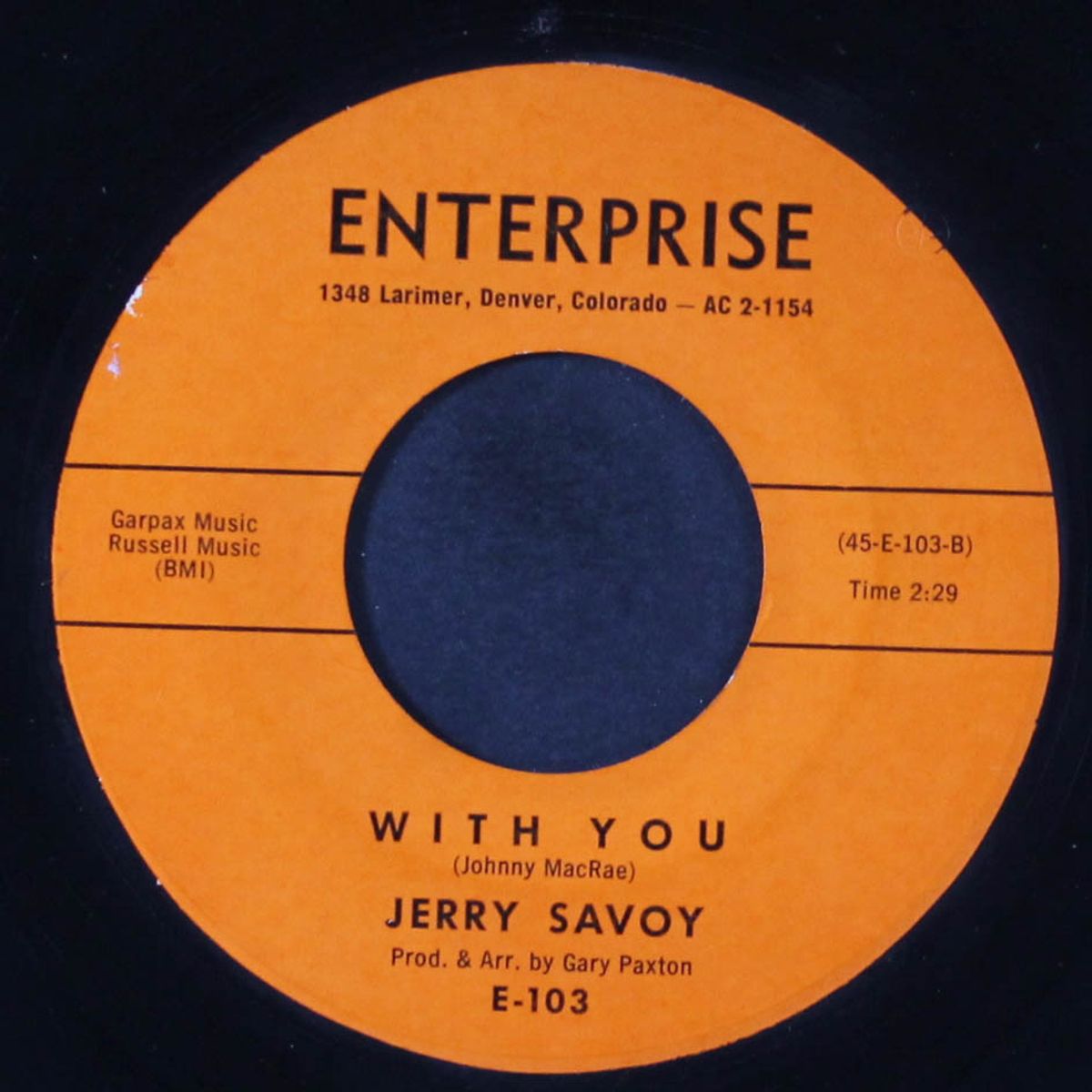 all that really matters / with you by JERRY SAVOY