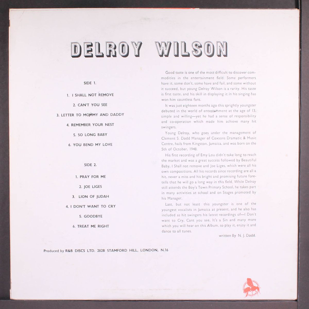 i shall not remove by DELROY WILSON