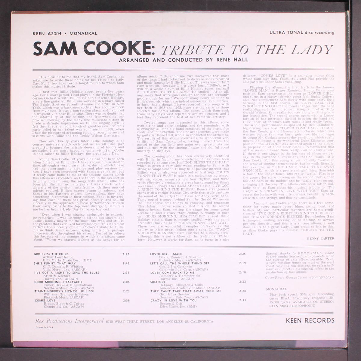 tribute to the lady by SAM COOKE