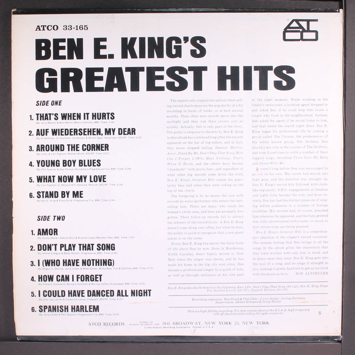 greatest hits by BEN E. KING