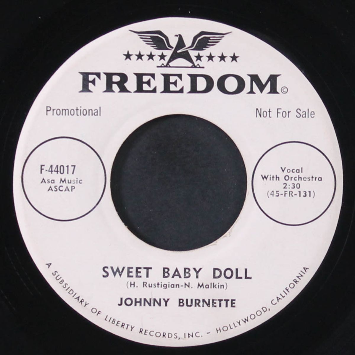sweet baby doll / i'll never love again by JOHNNY BURNETTE
