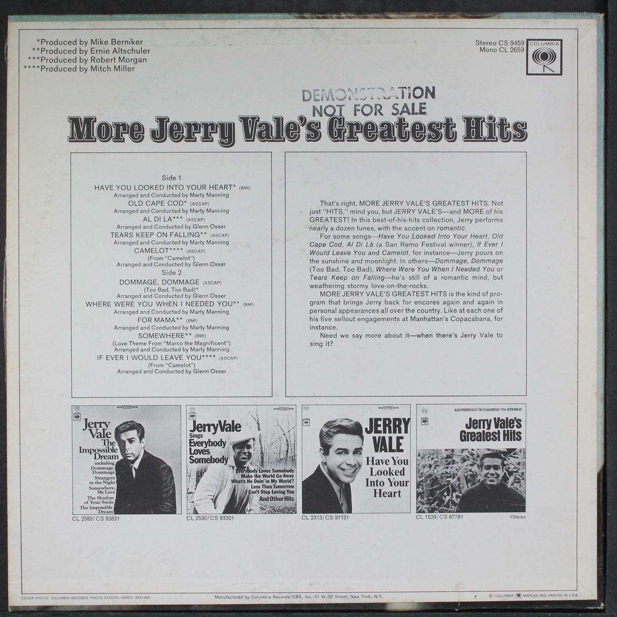 more greatest hits by JERRY VALE