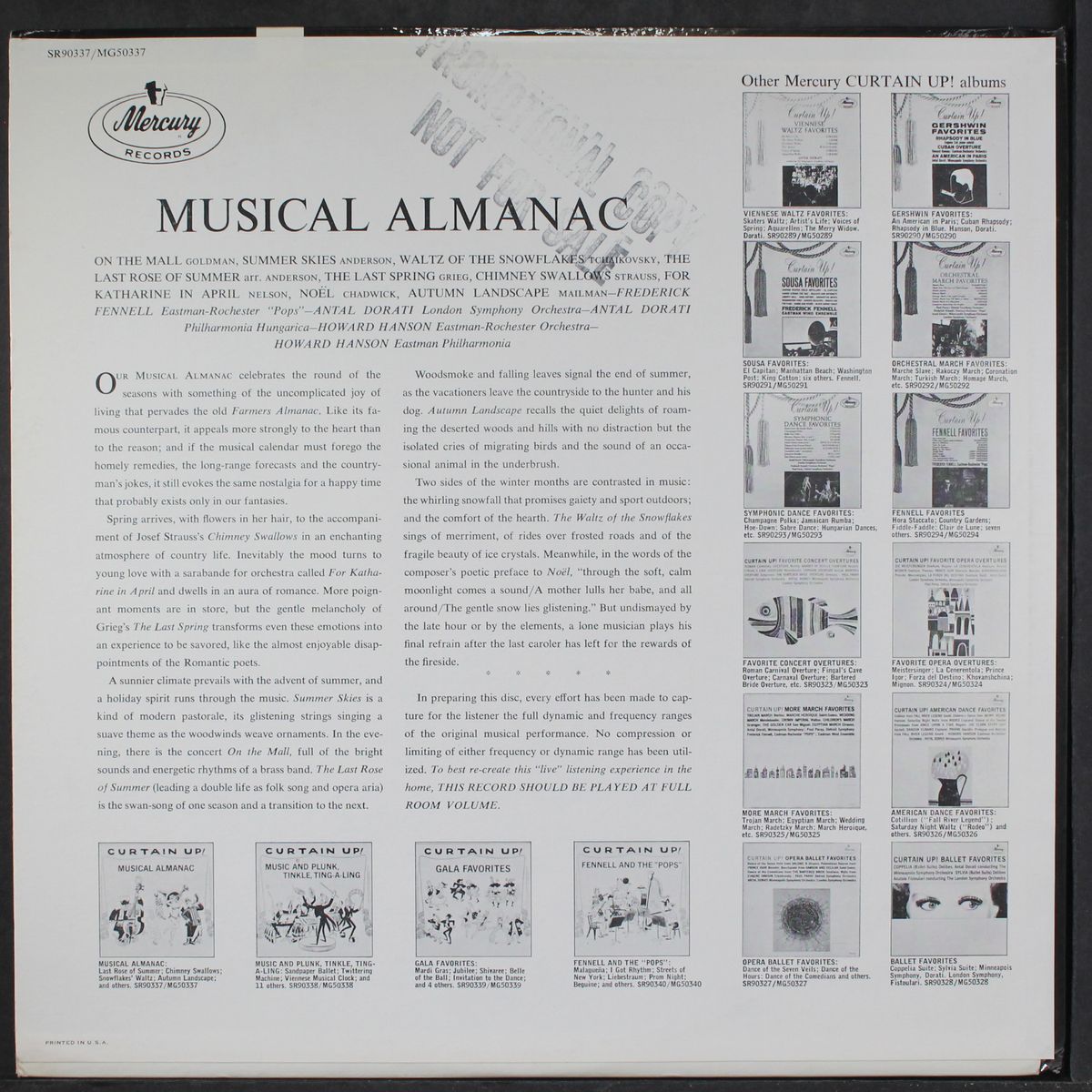 curtain up! musical almanac by VARIOUS