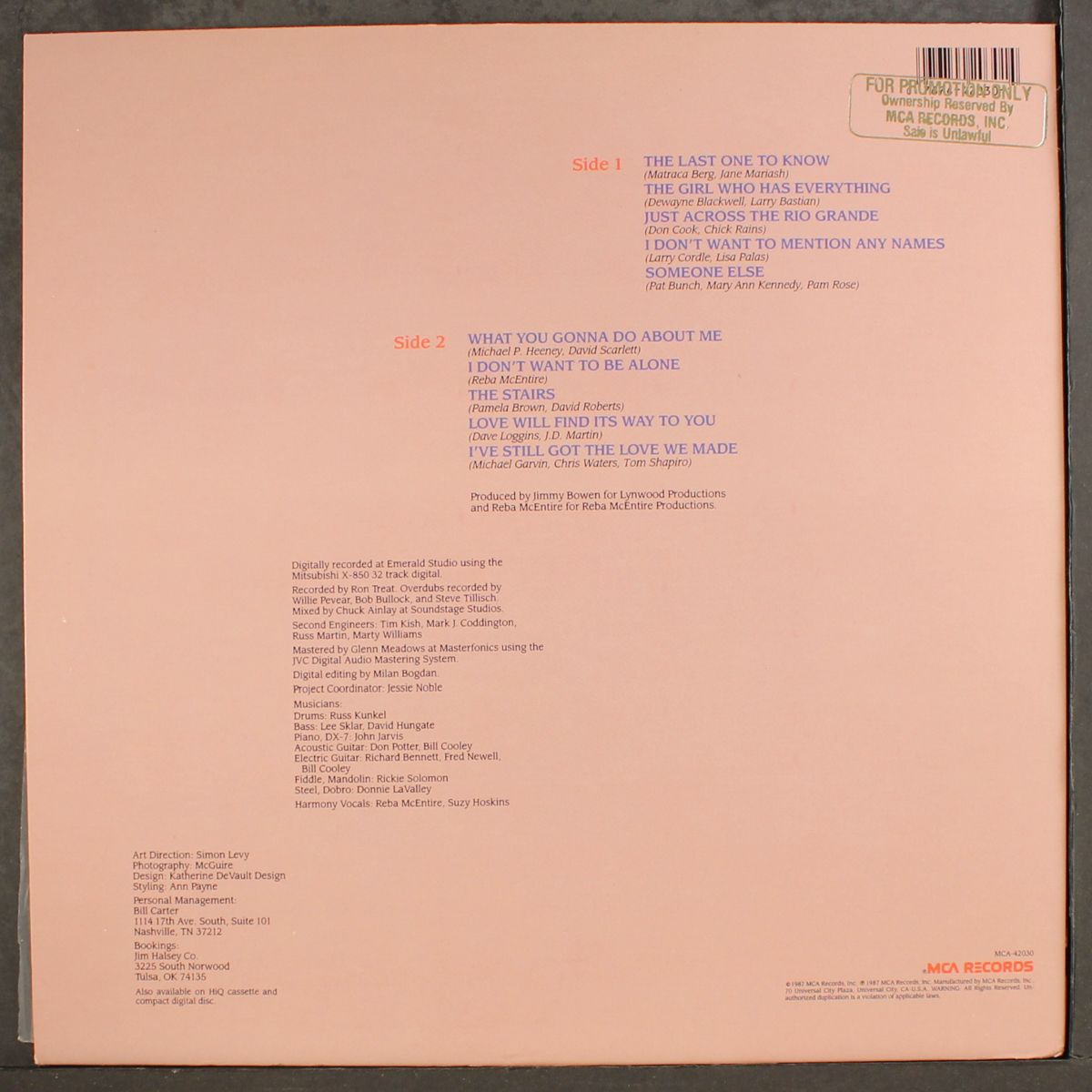 the last one to know by REBA MCENTIRE