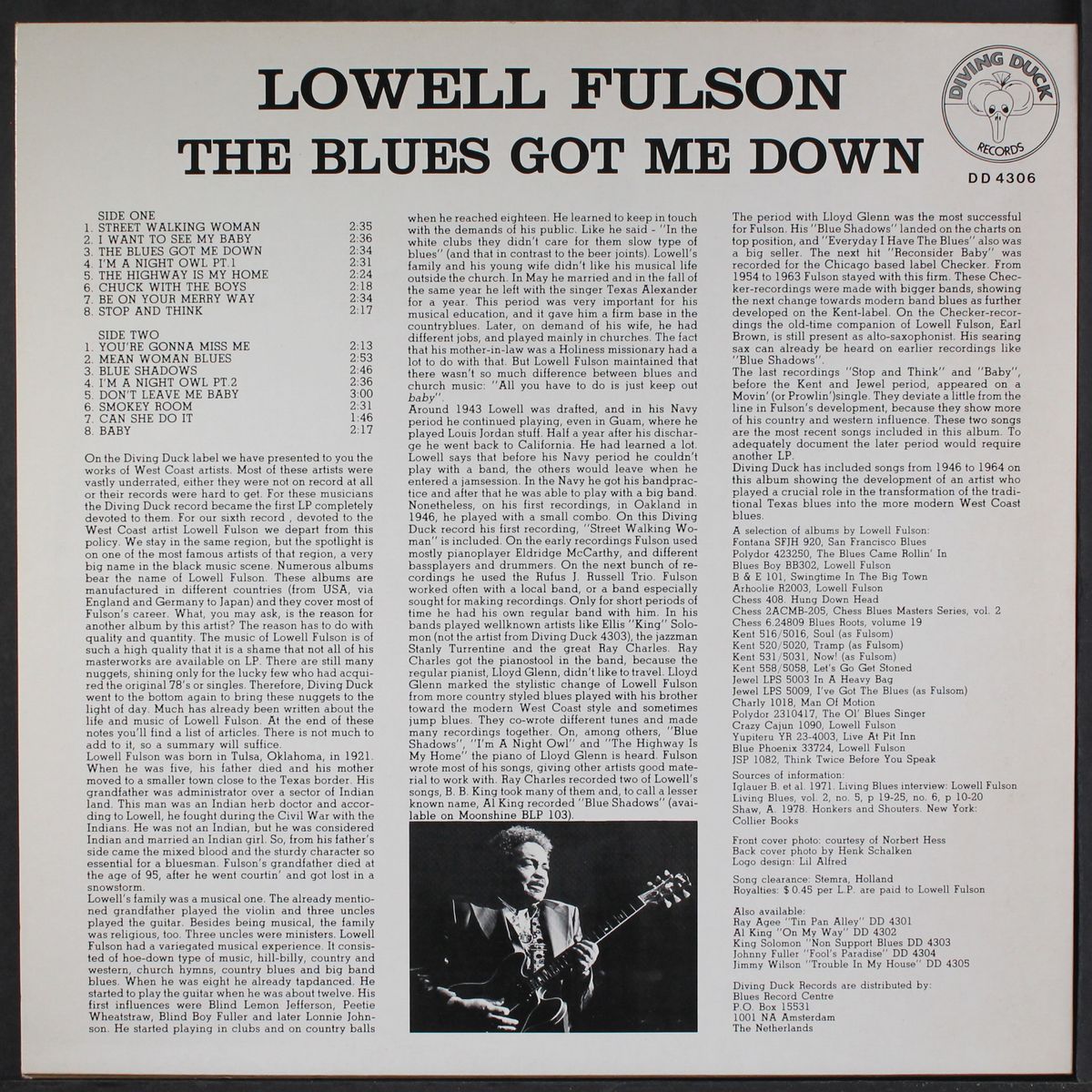 the blues got me down by LOWELL FULSON