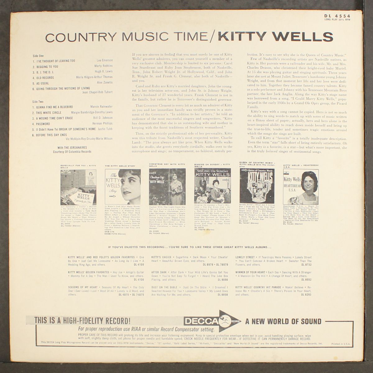 country music time by KITTY WELLS