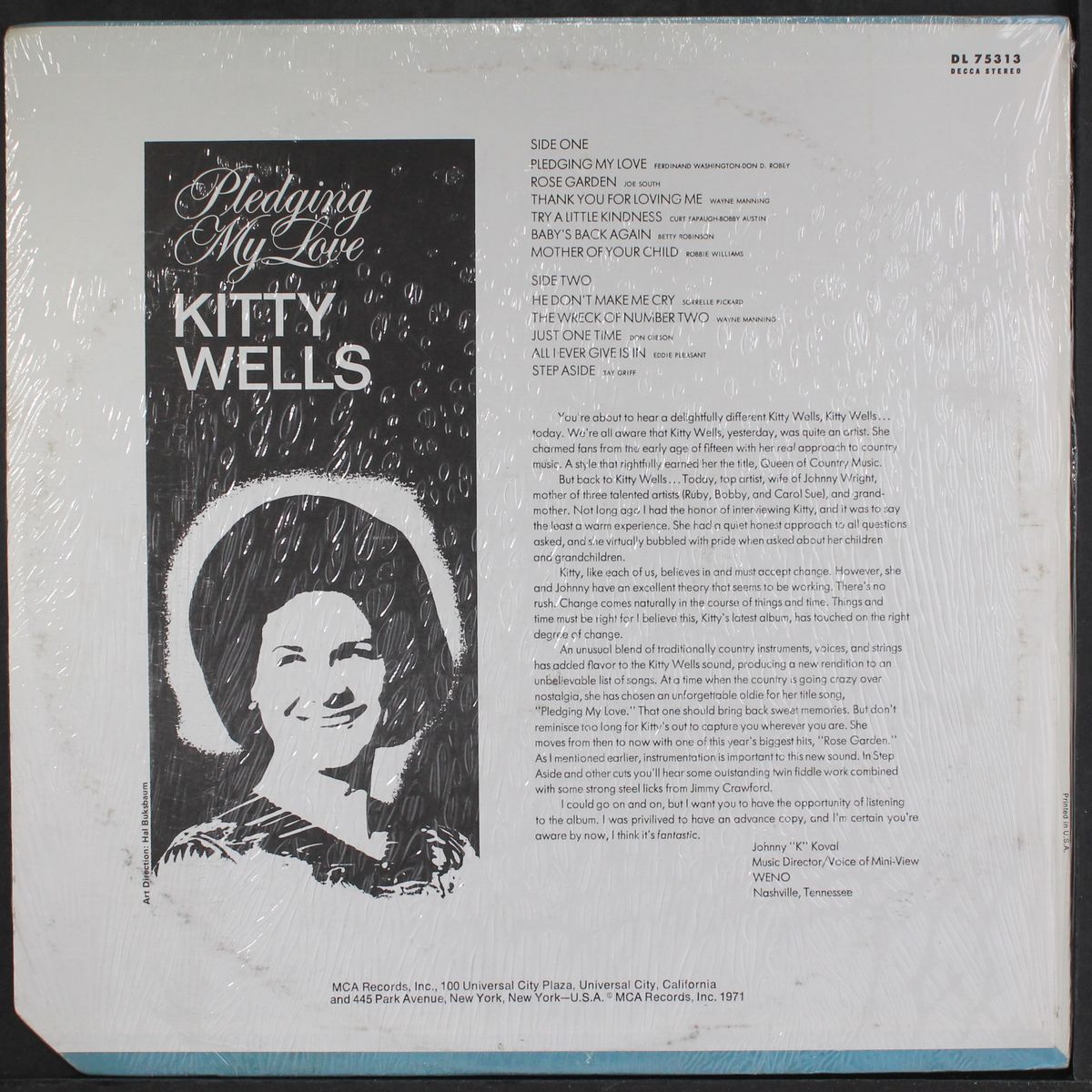 pledging my love by KITTY WELLS