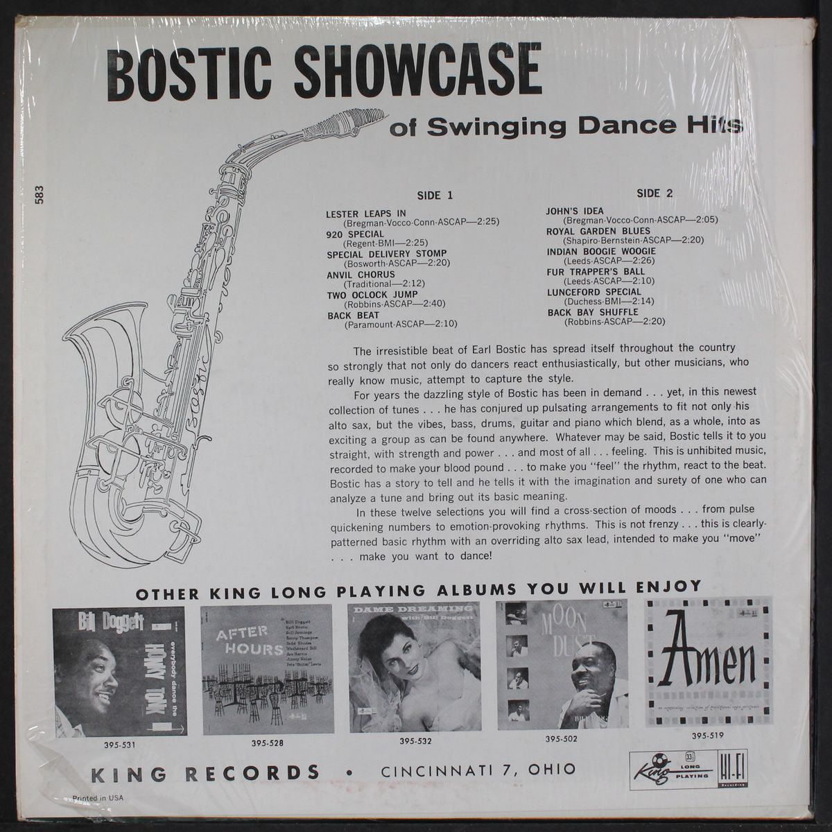 bostic showcase of swinging dance hits by EARL BOSTIC
