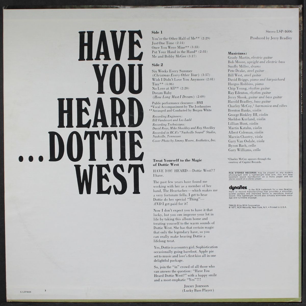 have you heard by DOTTIE WEST