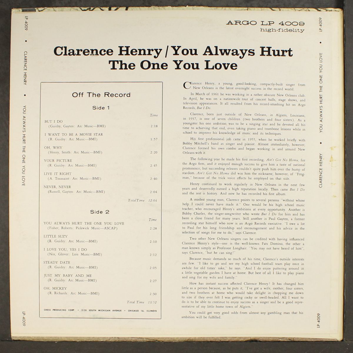 you always hurt the one you love by CLARENCE HENRY