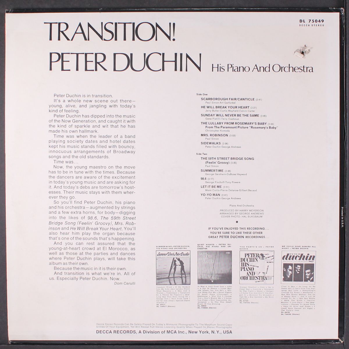 transition by PETER DUCHIN