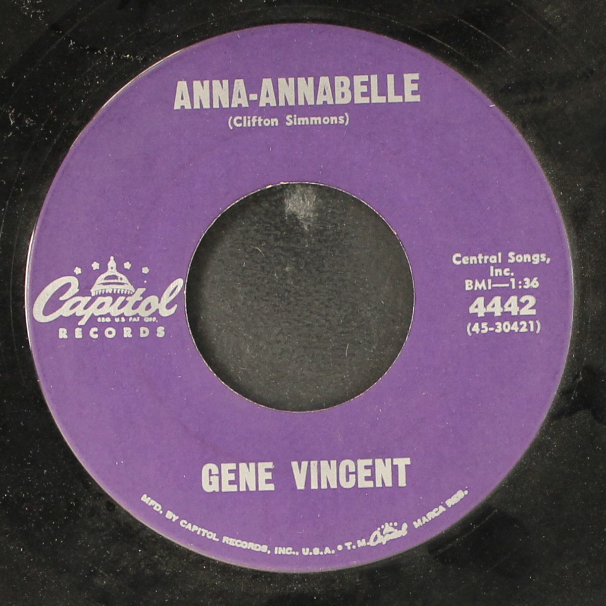 anna annabelle / pistol packin' mama by GENE VINCENT