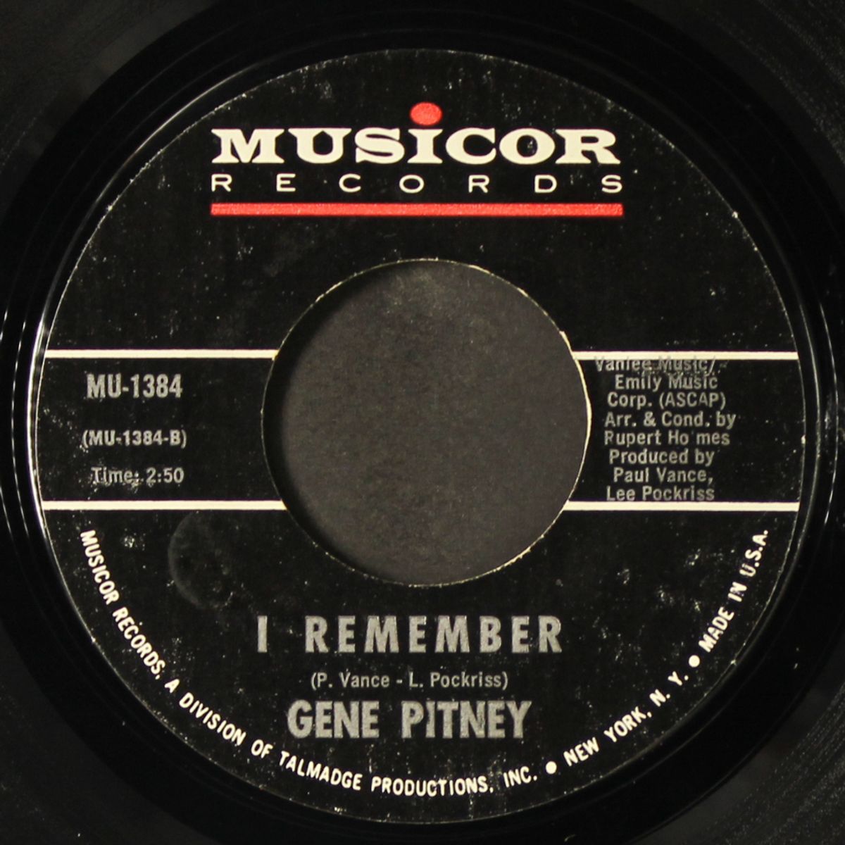 all the young women / i remember by GENE PITNEY