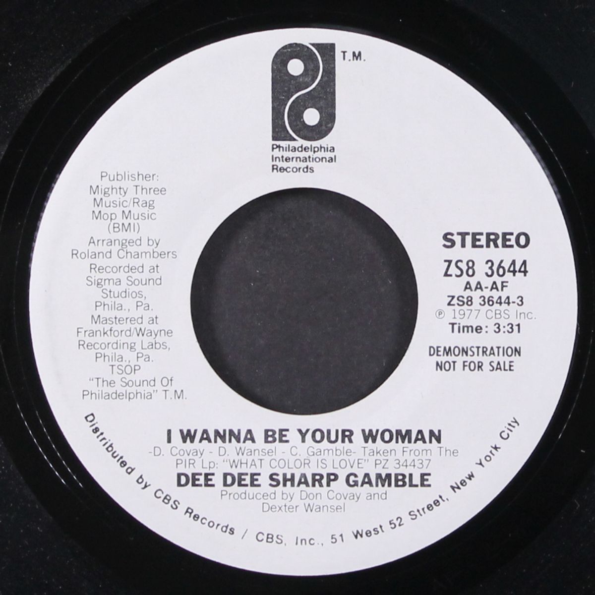 i wanna be your woman / mono by DEE DEE SHARP GAMBLE