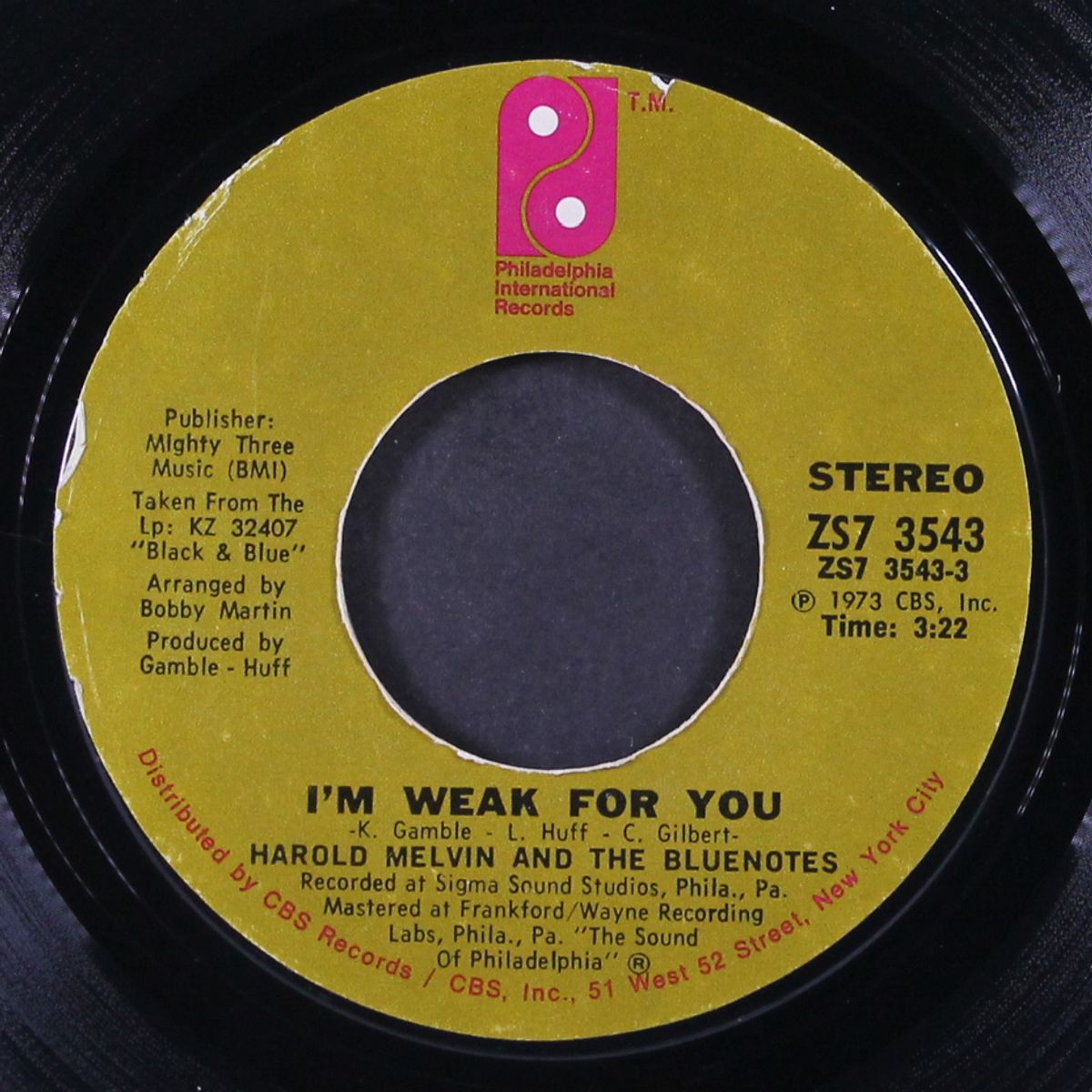 satisfaction guaranteed / i'm weak for you by HAROLD MELVIN & BLUE NOTES