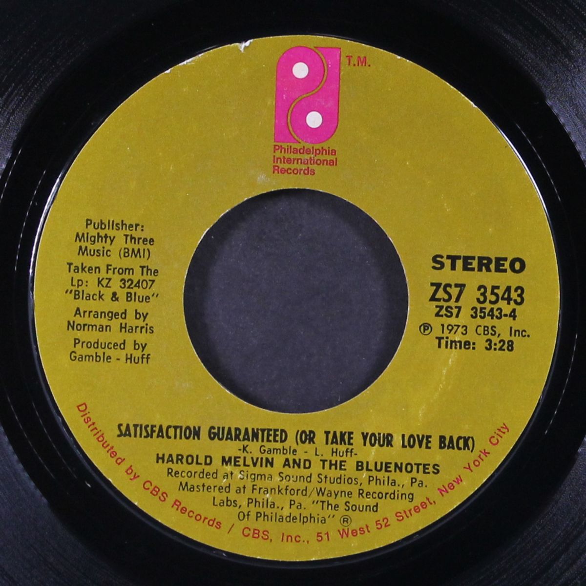 satisfaction guaranteed / i'm weak for you by HAROLD MELVIN & BLUE NOTES