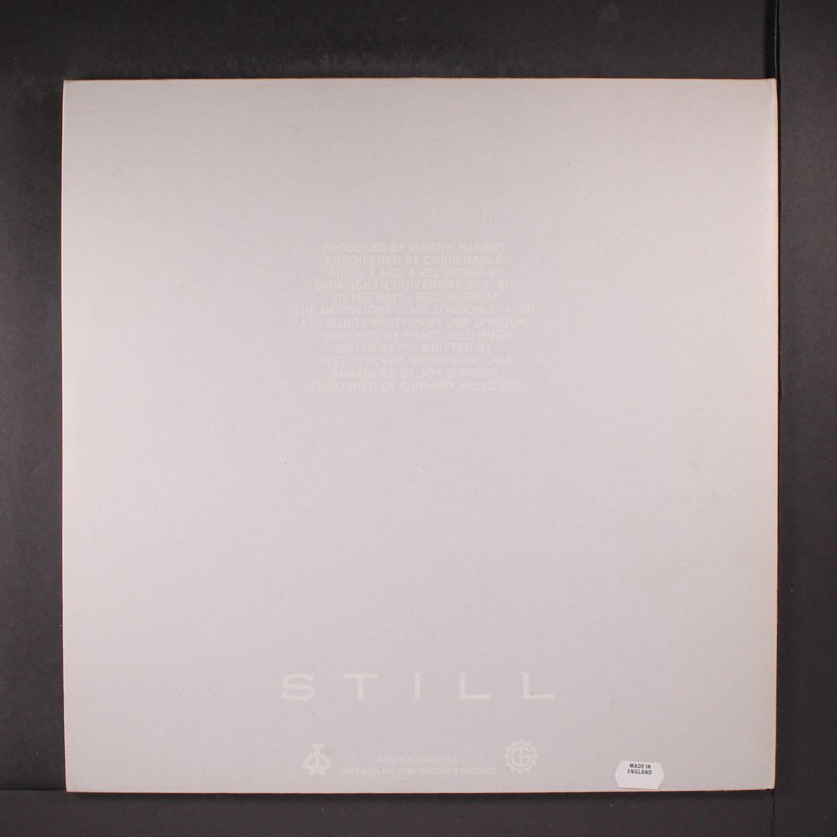 still by JOY DIVISION