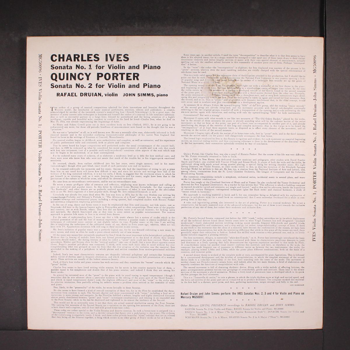 ives: violin sonata no. 1 by RAFAEL DRUIAN