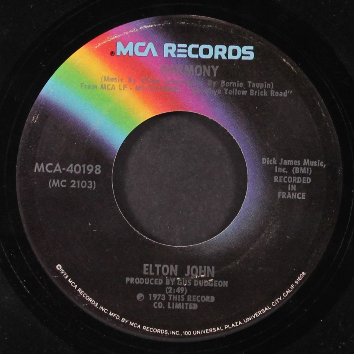 bennie & the jets / harmony by ELTON JOHN