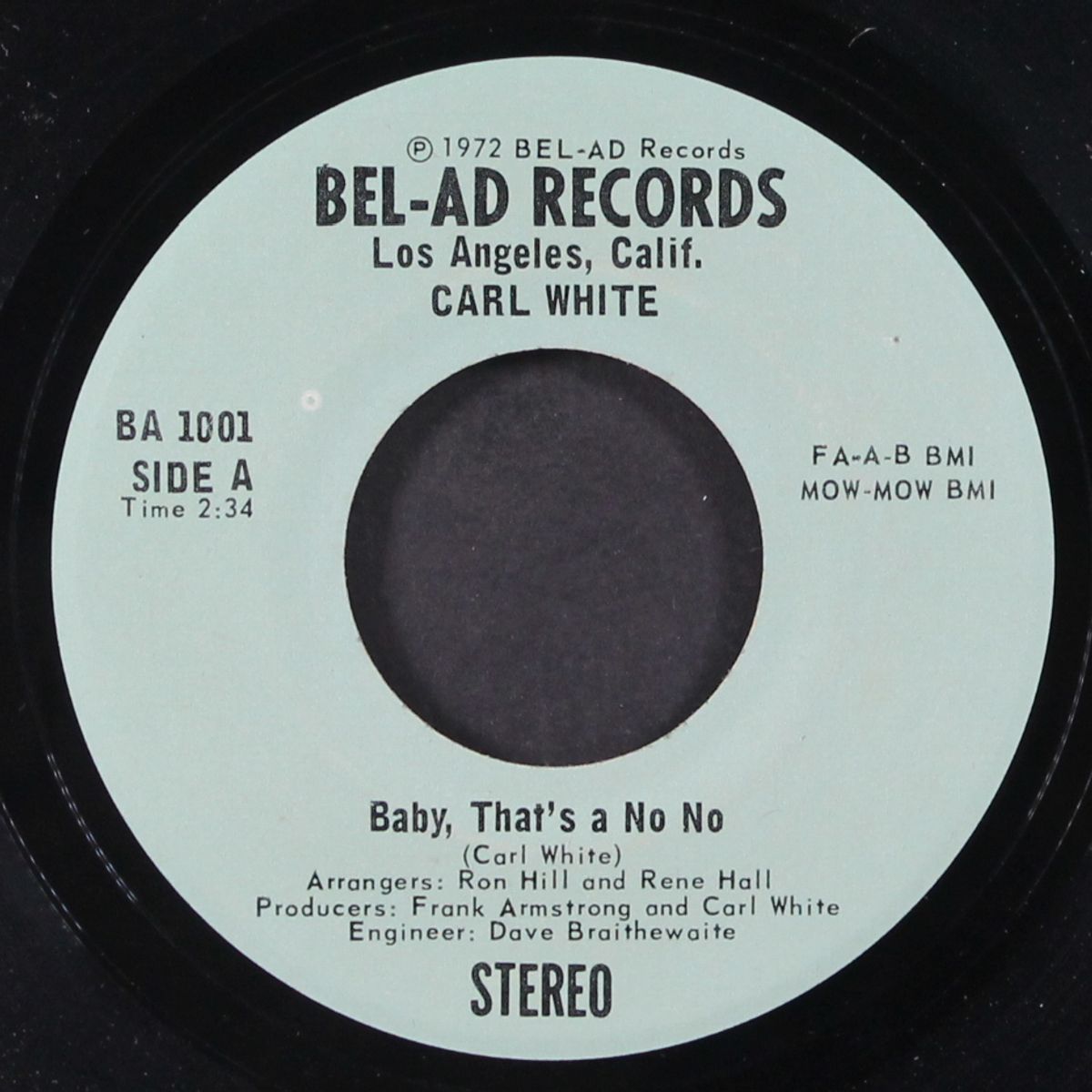 baby, that's a no no / something always comes along by CARL WHITE