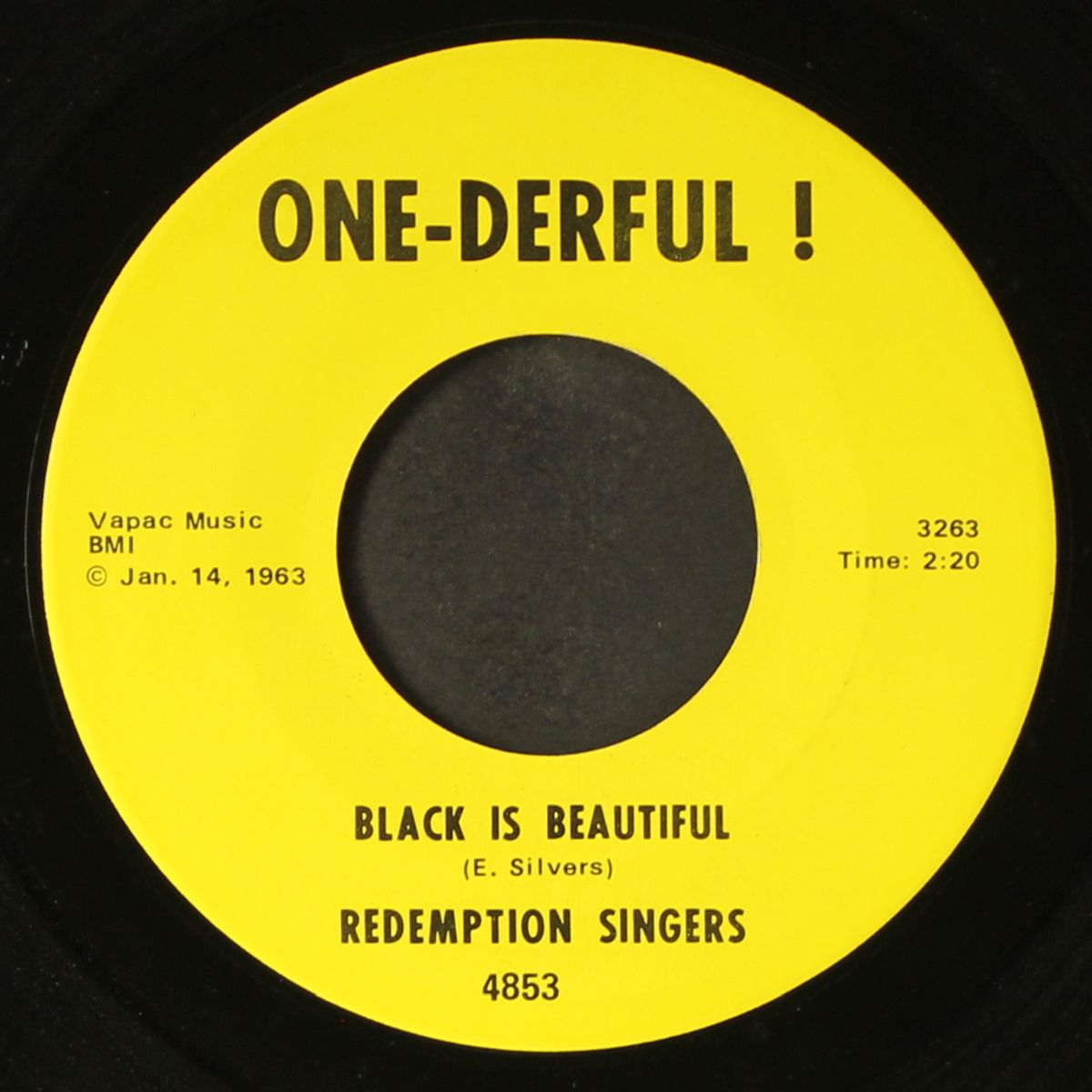 honey in the bee-bo / black is beautiful by ONE-DERFUL BAND / REDEMPTION SINGERS