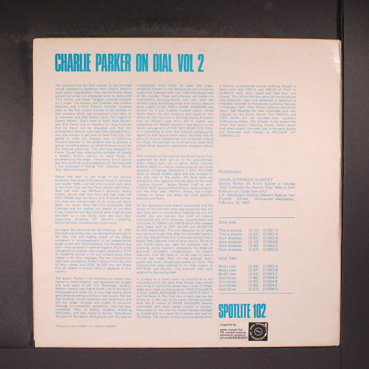 on dial, vol. 2 by CHARLIE PARKER