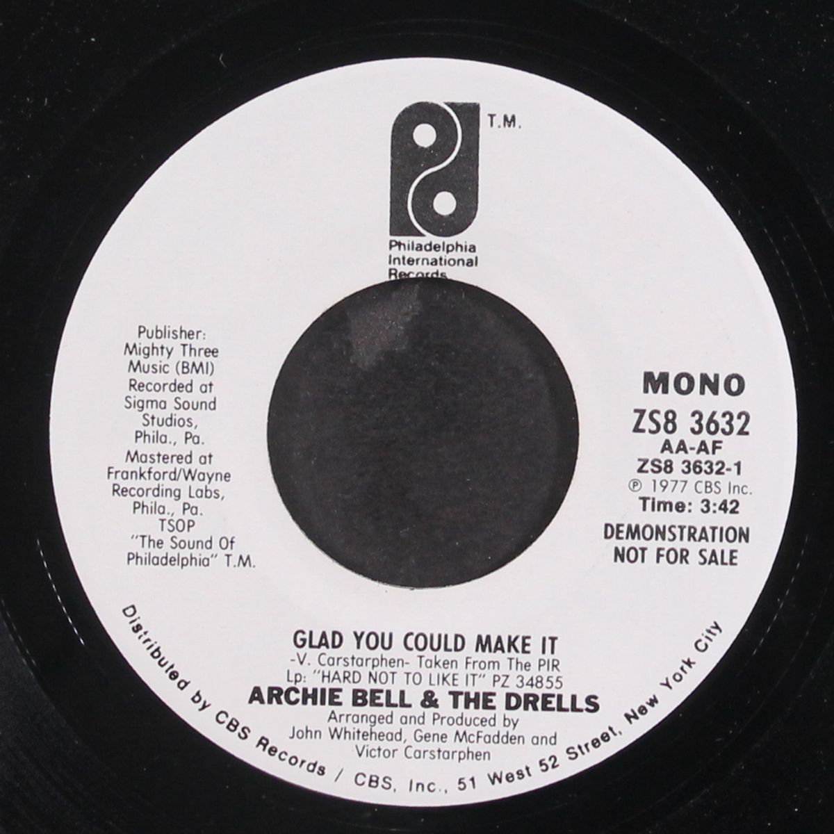 glad you could make it / mono by ARCHIE BELL & DRELLS