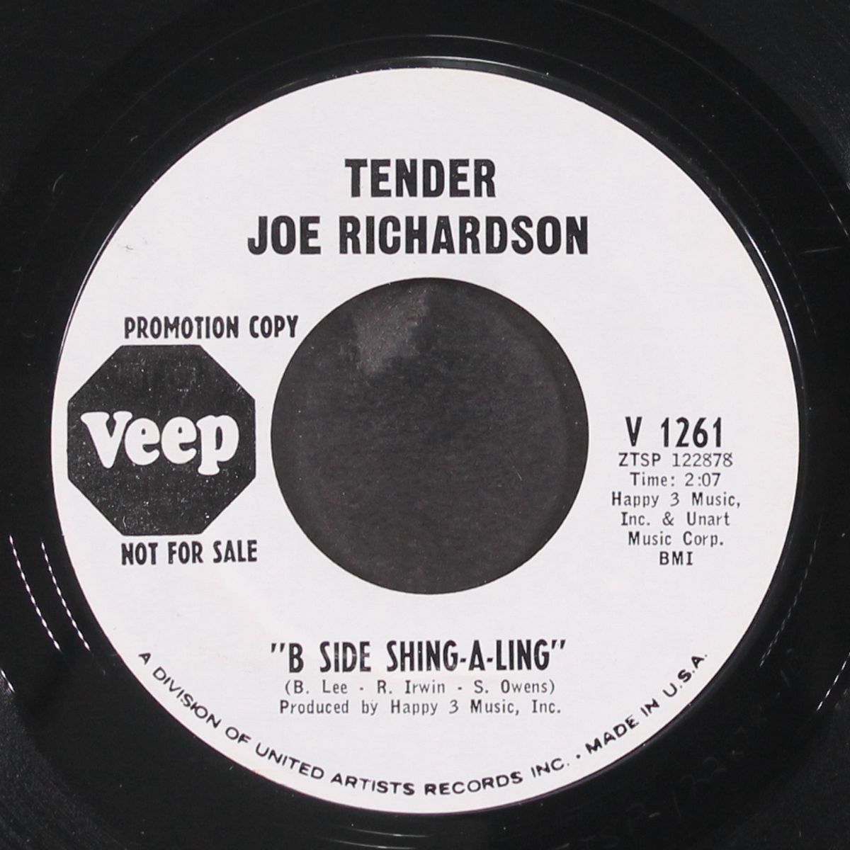 the choo choo / b side shing-a-ling by TENDER JOE RICHARDSON