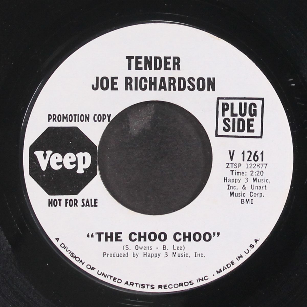 the choo choo / b side shing-a-ling by TENDER JOE RICHARDSON