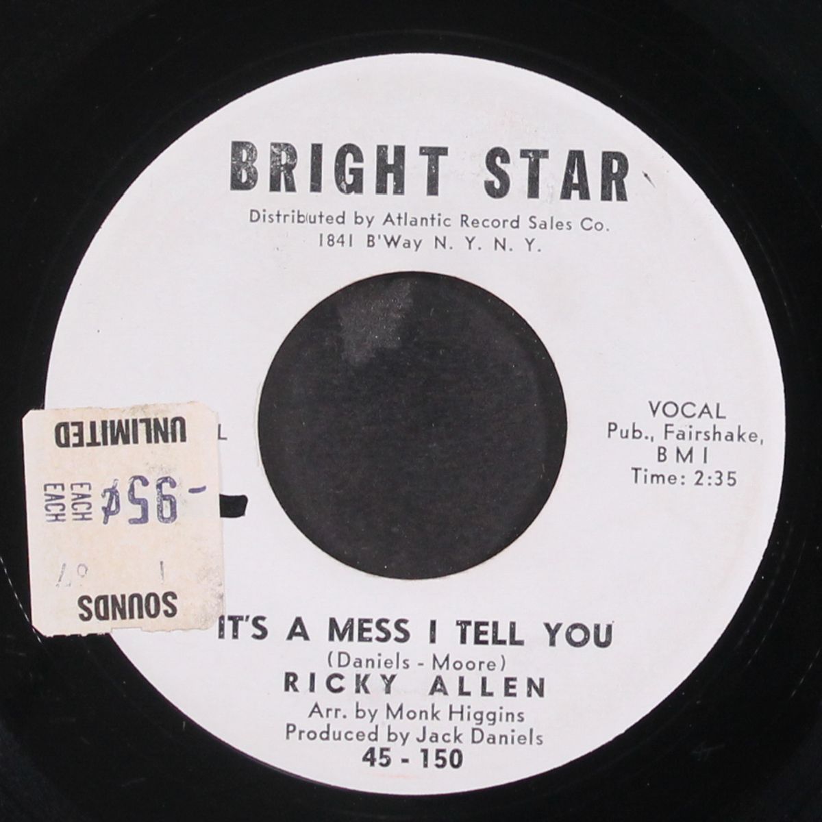 skate boo-ga-loo / it's a mess i tell you by RICKY ALLEN