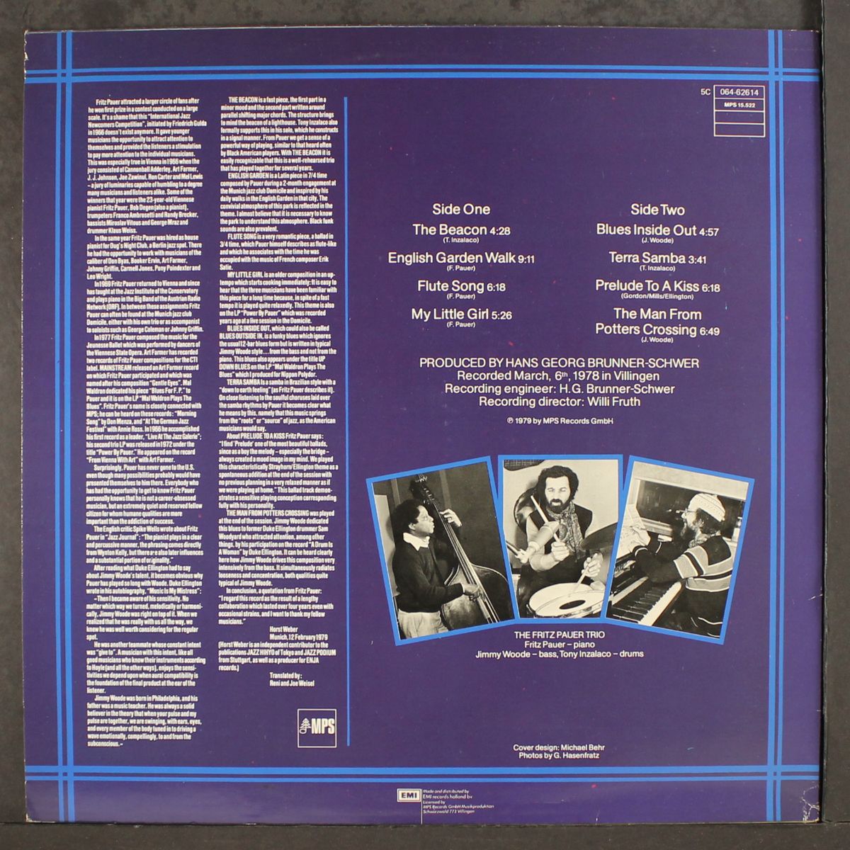 blues inside out by FRITZ PAUER TRIO