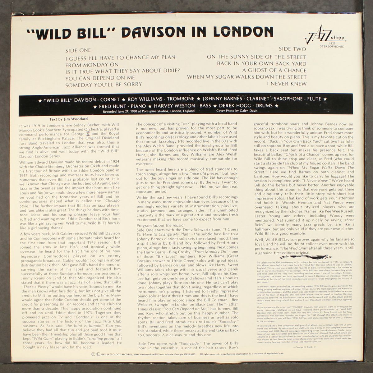 in london by WILD BILL DAVISON