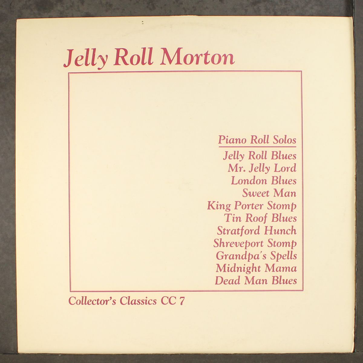 piano roll solos by JELLY ROLL MORTON